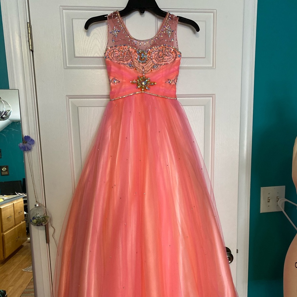 Beautiful semi custom pageant dress. Swarovski